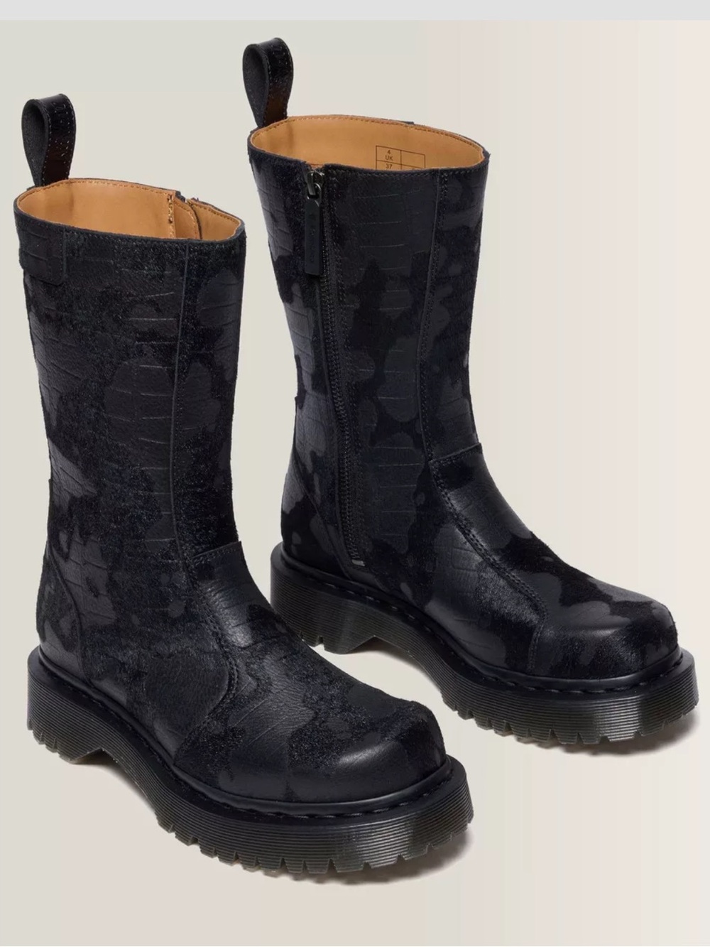 Dr. Martens Rejena Hair On Croc Emboss Leather Women’s size 10 NEW!!! - Picture 3 of 8